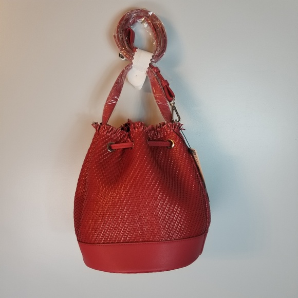[LAST] NWT Zara Red Braided Bucket Bag - Picture 6 of 8